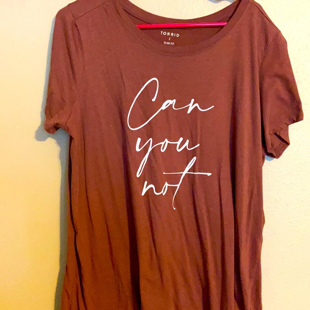 Size 2 can you not mauve torrid tee slim